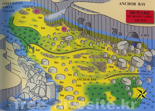 Merülőhely térképe