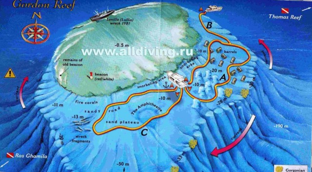 Merülőhely térképe