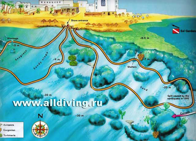 Merülőhely térképe