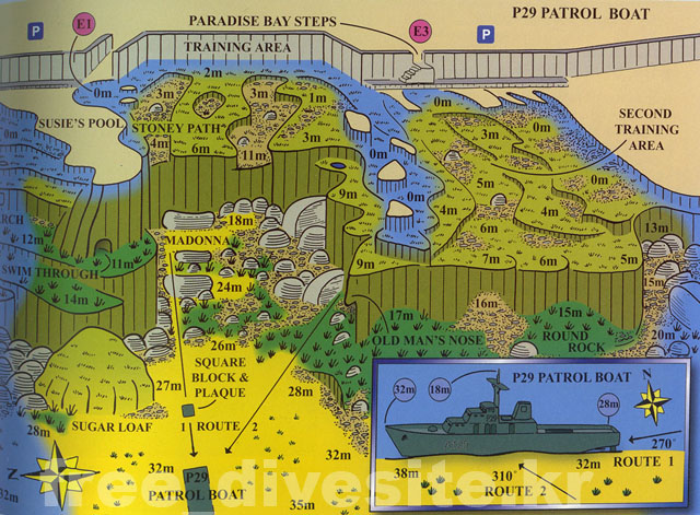 Merülőhely térképe