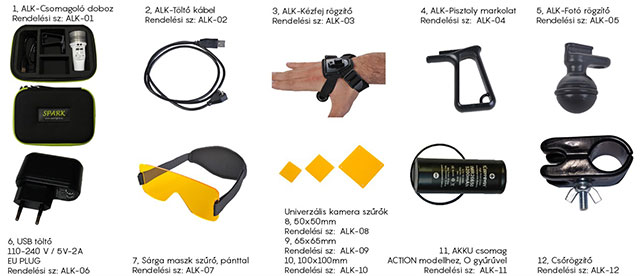 Action Light búvárlámpa kiegészítők